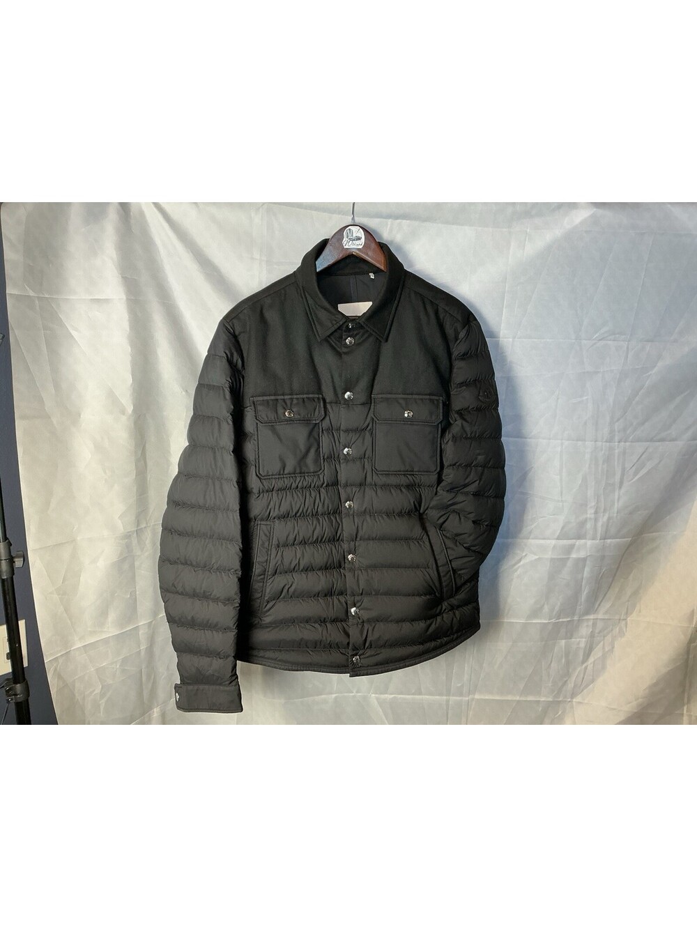 Moncler Men's Multi Media Black Quilted Down Jacket Size 4